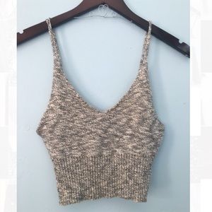 Gray Debut Crop Tank Top